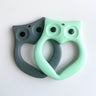 Mama Knows Owl Teethers - Mint /Grey