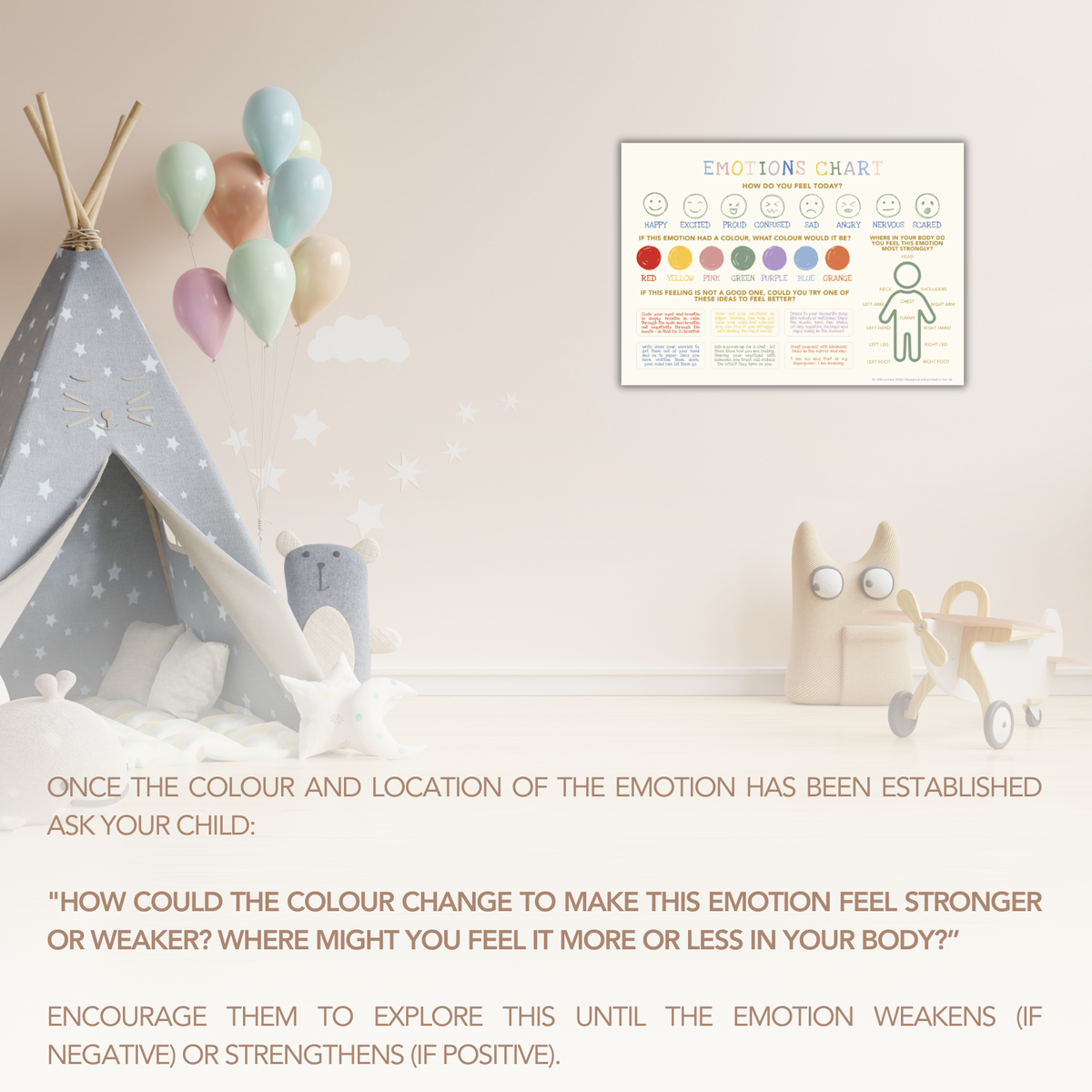 Emotion Chart Box Kids' Emotions Chart – A3 Wall Chart for Emotional Learning – La Pomme